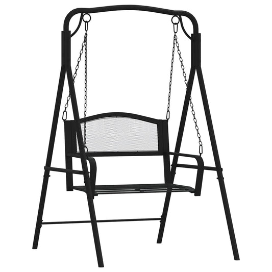 vidaXL Swing Bench | Black | Steel | Medium | Durable | Swing Bench