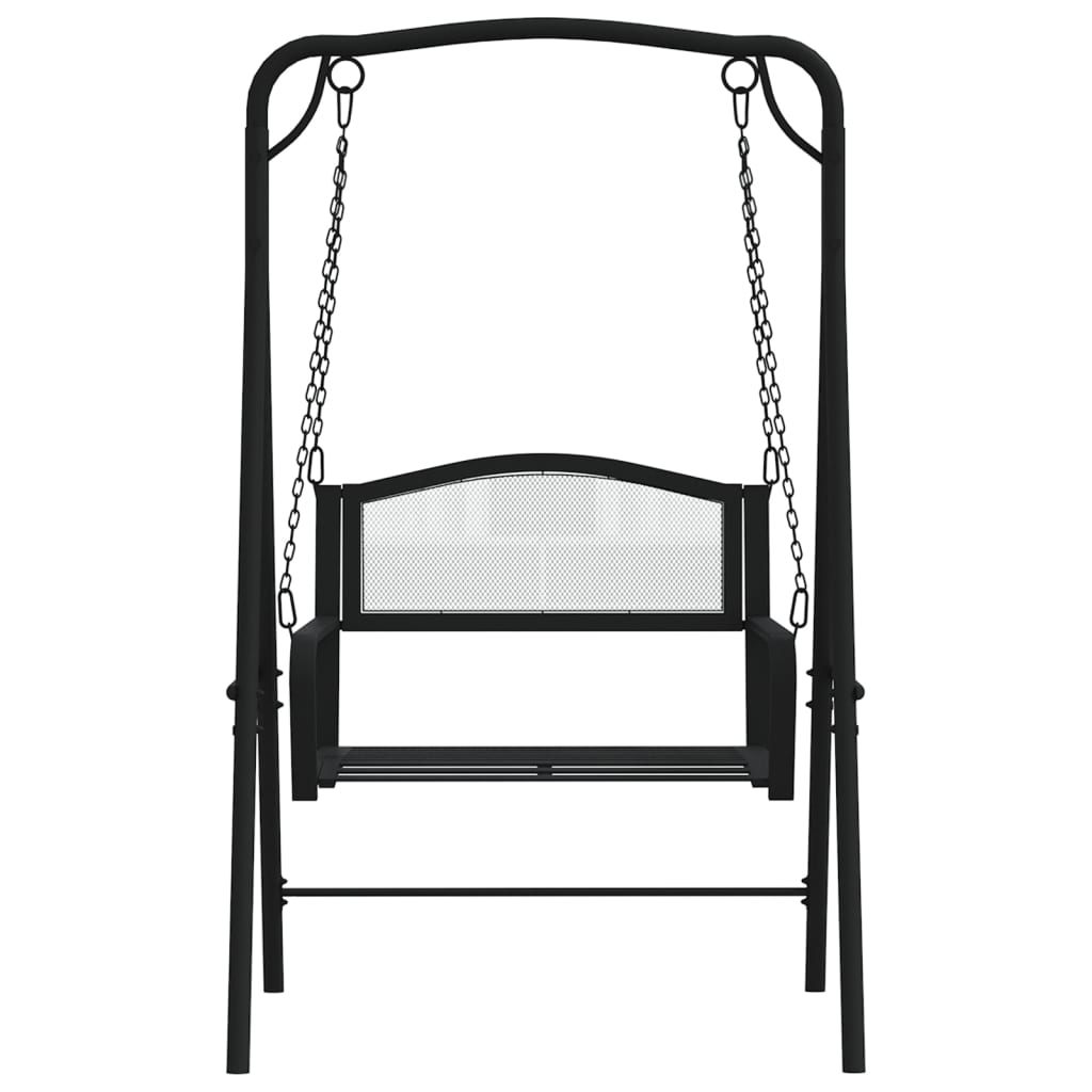 vidaXL Swing Bench | Black | Steel | Medium | Durable | Swing Bench