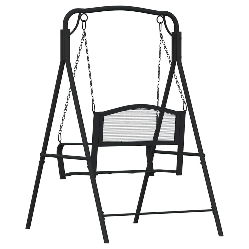 vidaXL Swing Bench | Black | Steel | Medium | Durable | Swing Bench