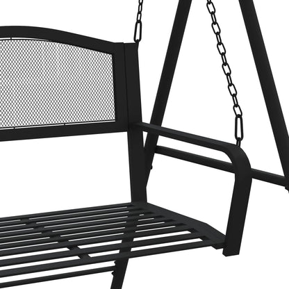 vidaXL Swing Bench | Black | Steel | Medium | Durable | Swing Bench