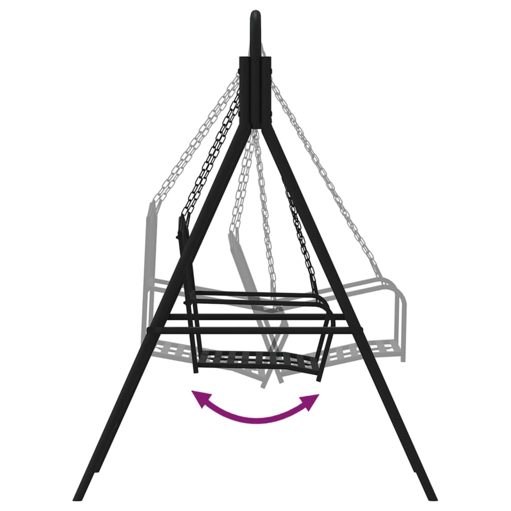 vidaXL Swing Bench | Black | Steel | Medium | Durable | Swing Bench