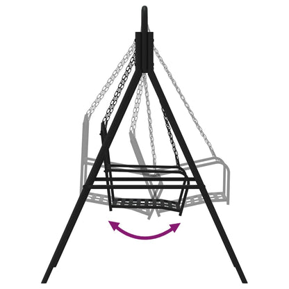 vidaXL Swing Bench | Black | Steel | Medium | Durable | Swing Bench