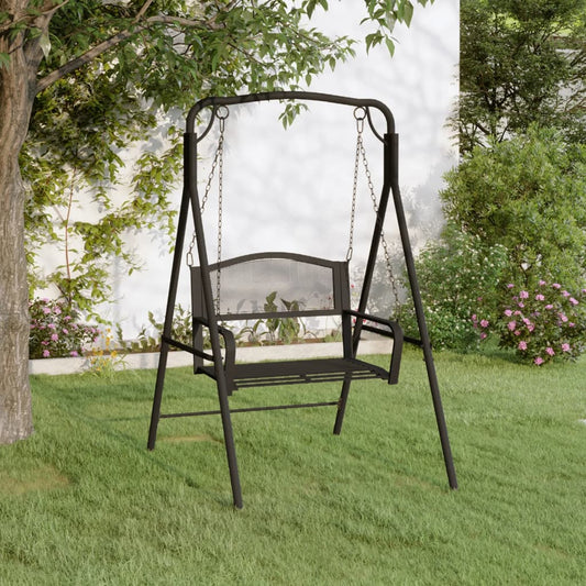 vidaXL Swing Bench | Black | Steel | Medium | Durable | Swing Bench