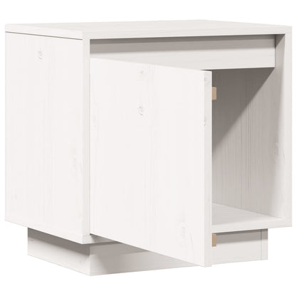 vidaXL Bedside Cabinet White 40x30x40 cm Solid Wood Pine