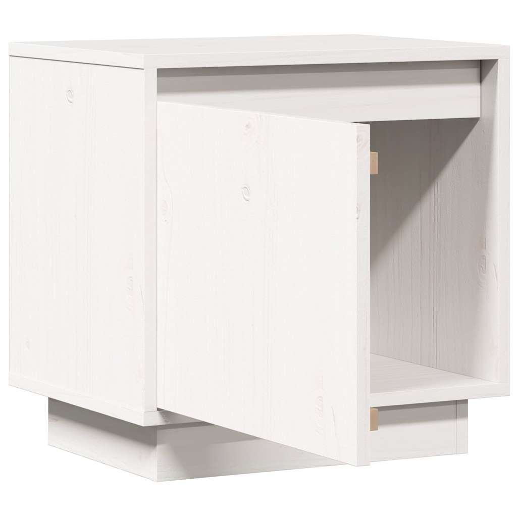 813307 vidaXL Bedside Cabinet White 40x30x40 cm Solid Wood Pine