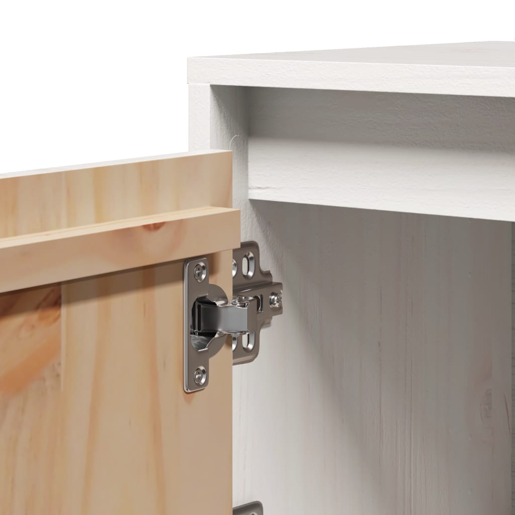 vidaXL Bedside Cabinet White 40x30x40 cm Solid Wood Pine