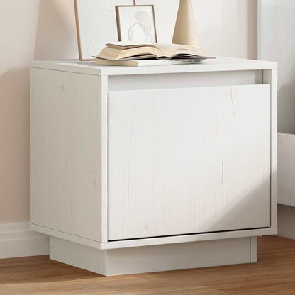 813307 vidaXL Bedside Cabinet White 40x30x40 cm Solid Wood Pine