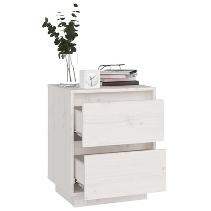 vidaXL Bedside Cabinets 2 pcs White 40x35x50 cm Solid Wood Pine