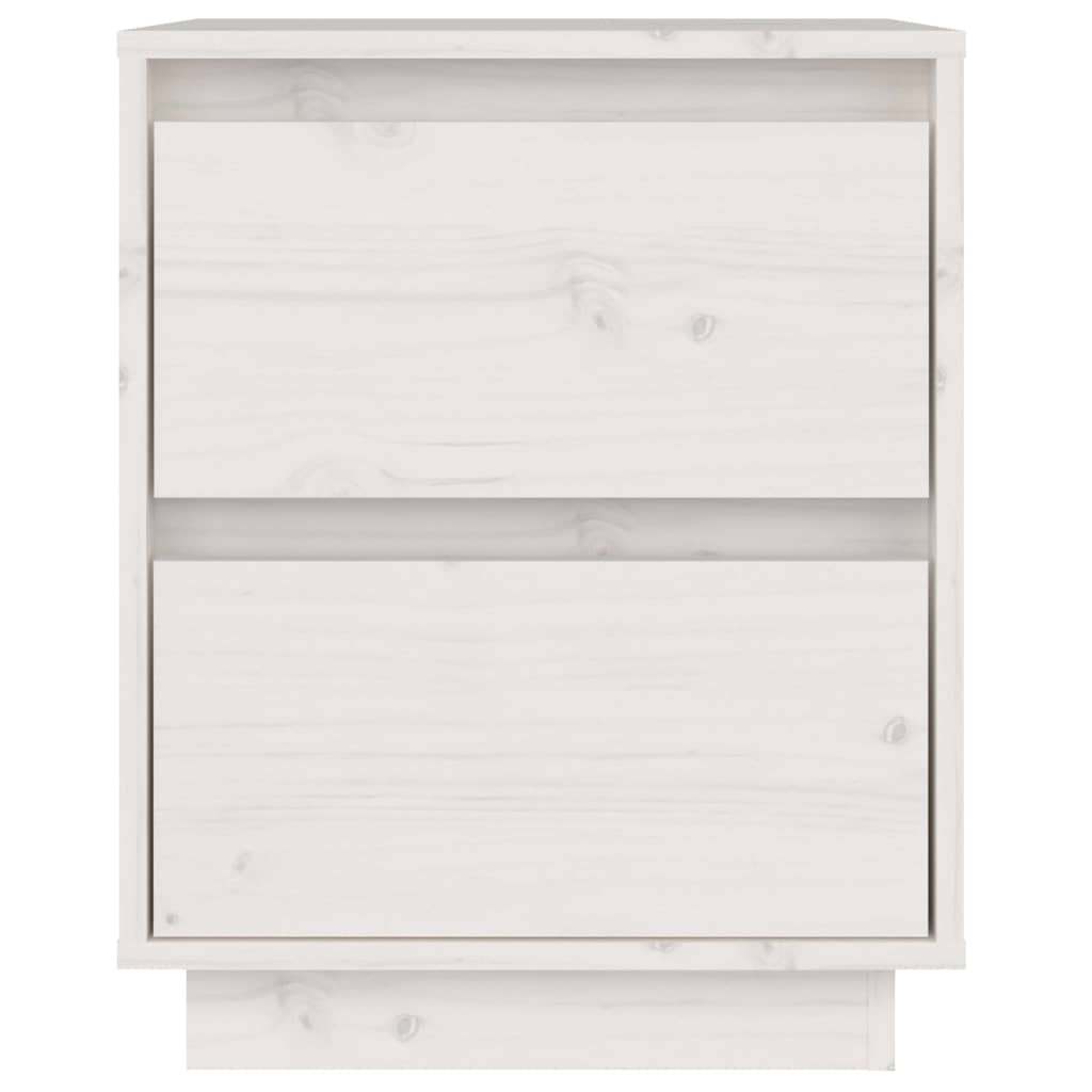 vidaXL Bedside Cabinets 2 pcs White 40x35x50 cm Solid Wood Pine