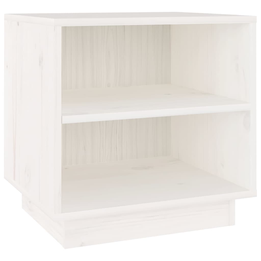 vidaXL Bedside Cabinet White 40x34x40 cm Solid Wood Pine