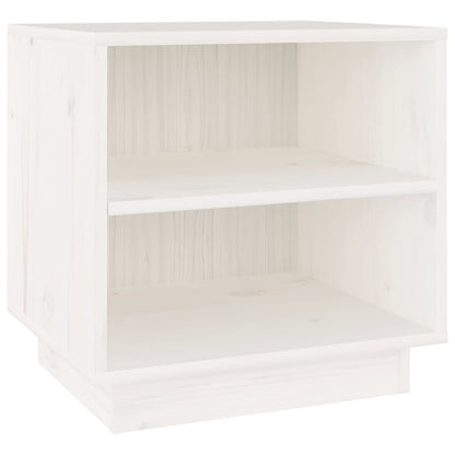 vidaXL Bedside Cabinet White 40x34x40 cm Solid Wood Pine