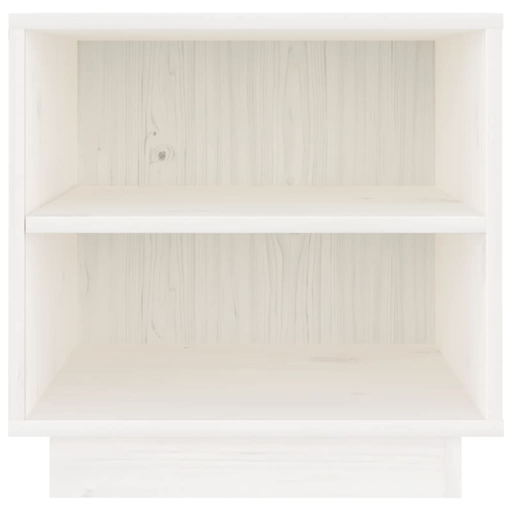 vidaXL Bedside Cabinet White 40x34x40 cm Solid Wood Pine