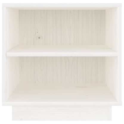 vidaXL Bedside Cabinet White 40x34x40 cm Solid Wood Pine
