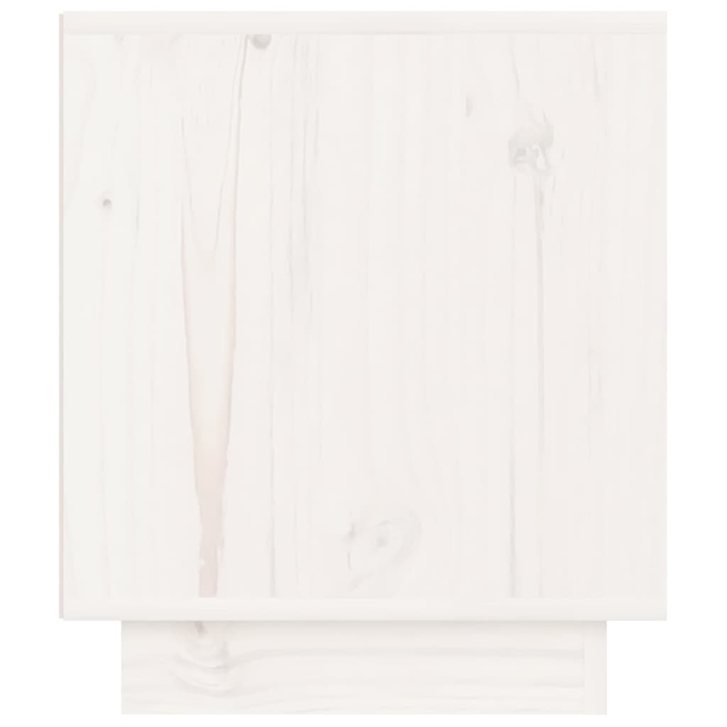 vidaXL Bedside Cabinet White 40x34x40 cm Solid Wood Pine