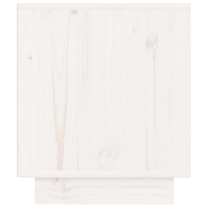 vidaXL Bedside Cabinet White 40x34x40 cm Solid Wood Pine