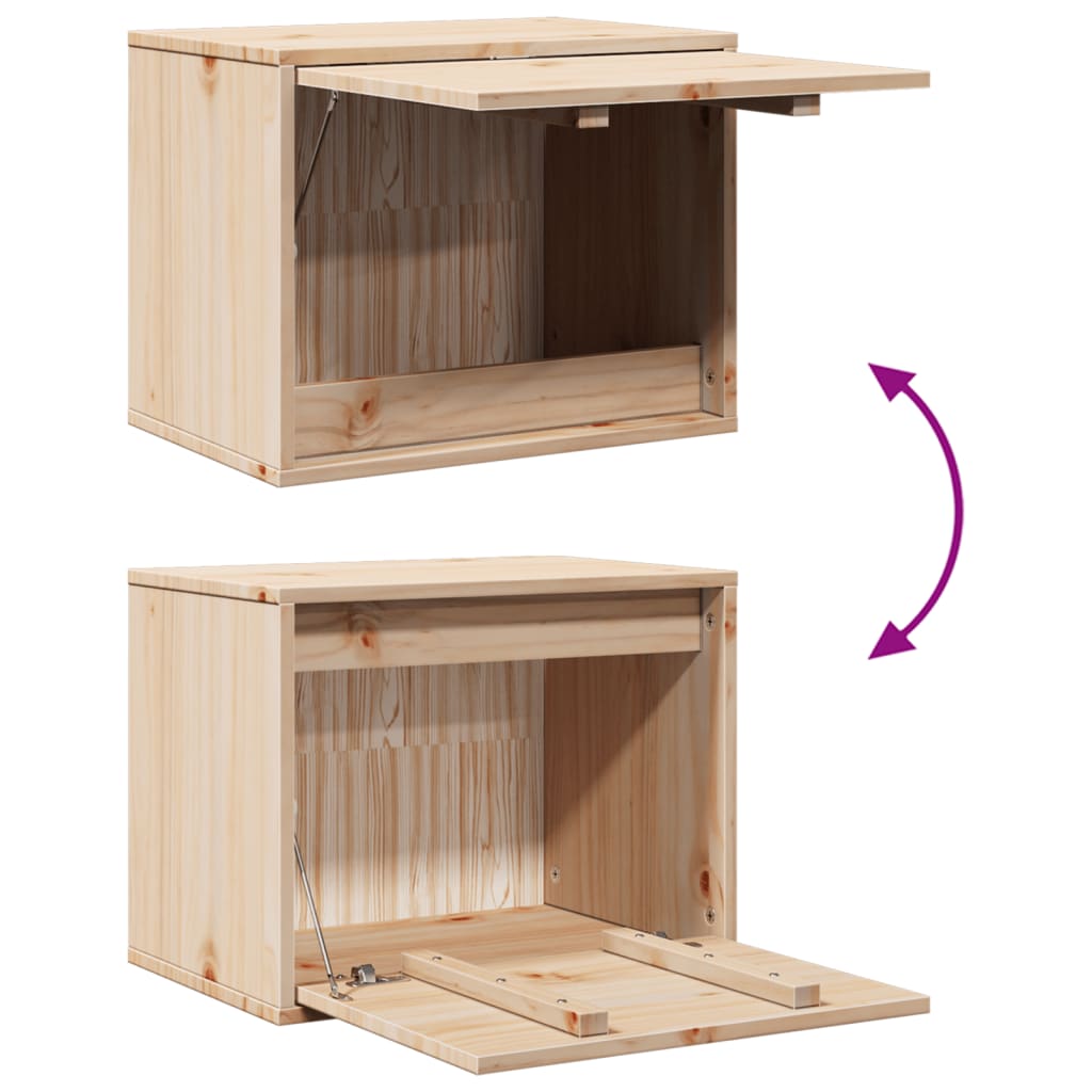 vidaXL Wall Cabinet 45x30x35 cm Solid Pinewood