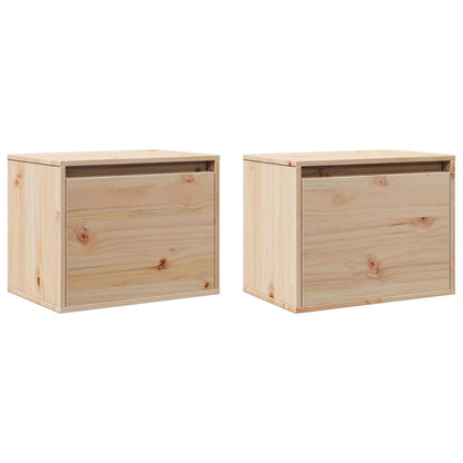 vidaXL Wall Cabinets 2 pcs 45x30x35 cm Solid Pinewood