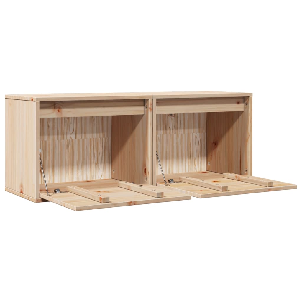 vidaXL Wall Cabinets 2 pcs 45x30x35 cm Solid Pinewood