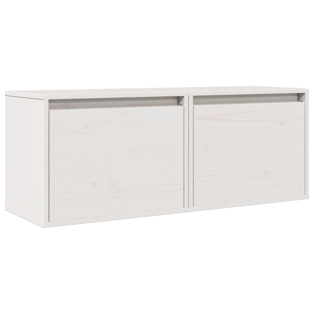 vidaXL Wall Cabinets 2 pcs White 45x30x35 cm Solid Pinewood