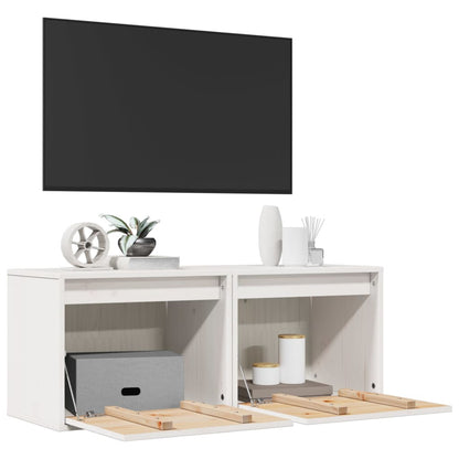 vidaXL Wall Cabinets 2 pcs White 45x30x35 cm Solid Pinewood
