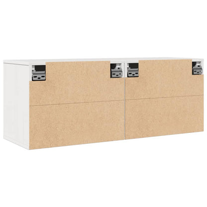 vidaXL Wall Cabinets 2 pcs White 45x30x35 cm Solid Pinewood