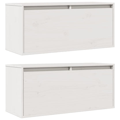 813458 vidaXL Wall Cabinets 2 pcs White 80x30x35 cm Solid Wood Pine