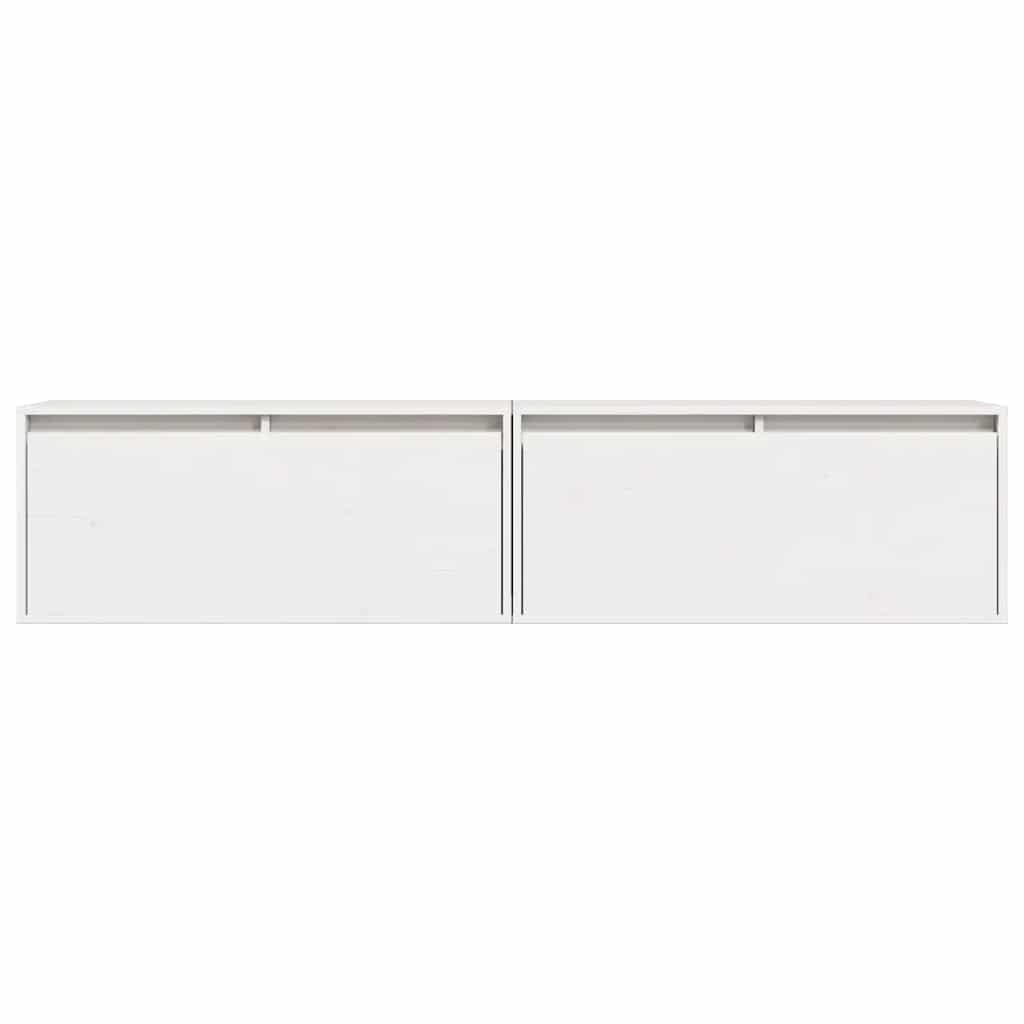 vidaXL Wall Cabinets 2 pcs White 80x30x35 cm Solid Wood Pine