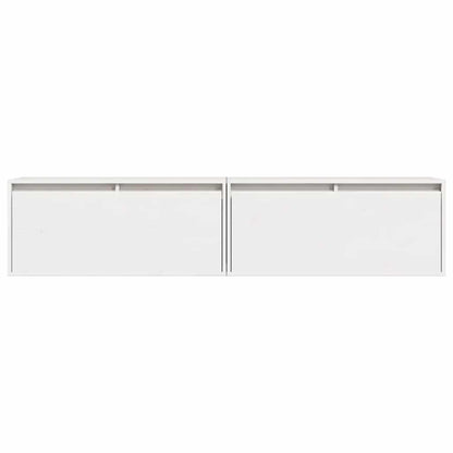 vidaXL Wall Cabinets 2 pcs White 80x30x35 cm Solid Wood Pine