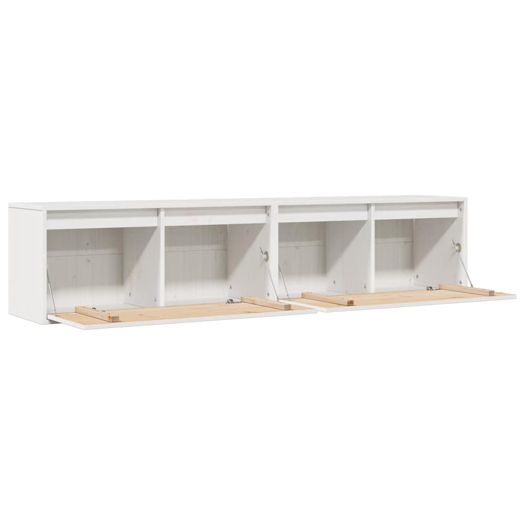 vidaXL Wall Cabinets 2 pcs White 80x30x35 cm Solid Wood Pine