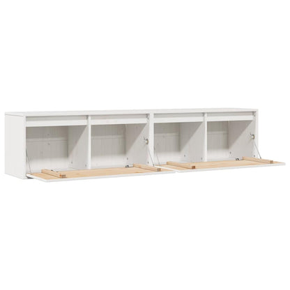 vidaXL Wall Cabinets 2 pcs White 80x30x35 cm Solid Wood Pine