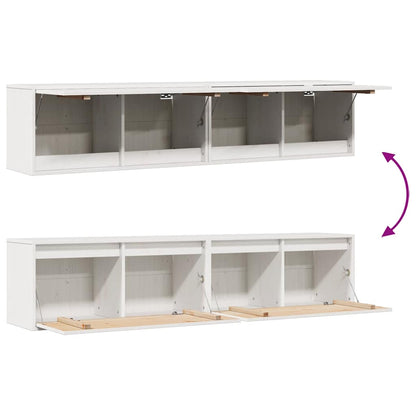 vidaXL Wall Cabinets 2 pcs White 80x30x35 cm Solid Wood Pine
