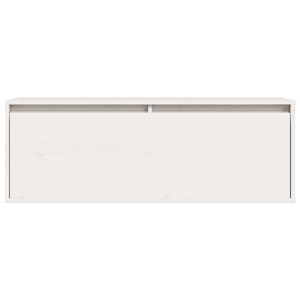 vidaXL Wall Cabinet White 100x30x35 cm Solid Wood Pine