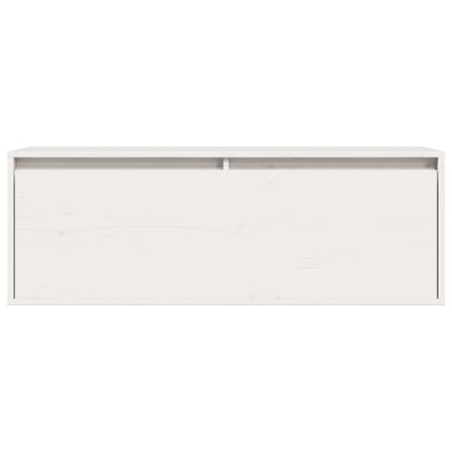 vidaXL Wall Cabinet White 100x30x35 cm Solid Wood Pine