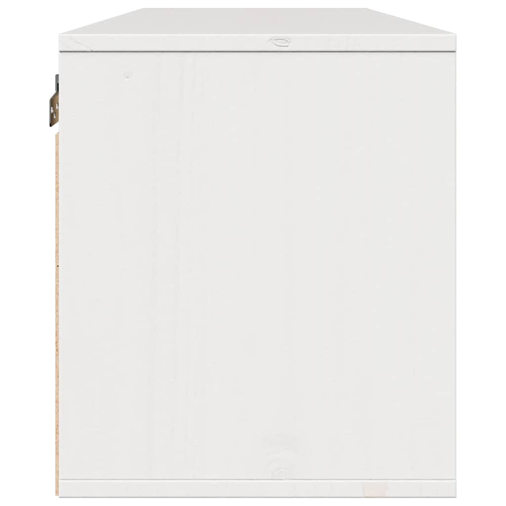 vidaXL Wall Cabinet White 100x30x35 cm Solid Wood Pine