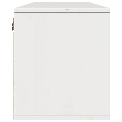 vidaXL Wall Cabinet White 100x30x35 cm Solid Wood Pine