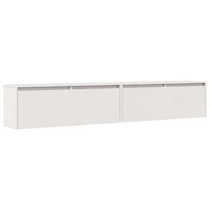 vidaXL Wall Cabinets 2 pcs White 100x30x35 cm Solid Wood Pine