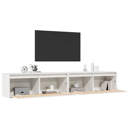 vidaXL Wall Cabinets 2 pcs White 100x30x35 cm Solid Wood Pine
