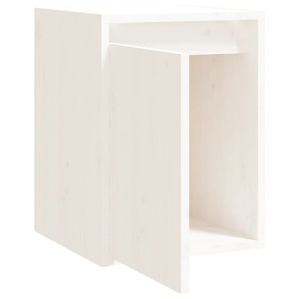 vidaXL Wall Cabinet White 30x30x40 cm Solid Wood Pine