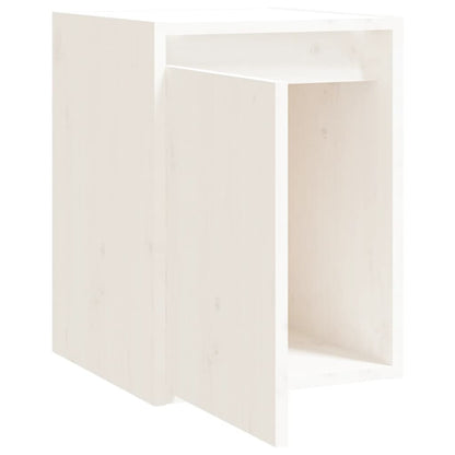 vidaXL Wall Cabinet White 30x30x40 cm Solid Wood Pine