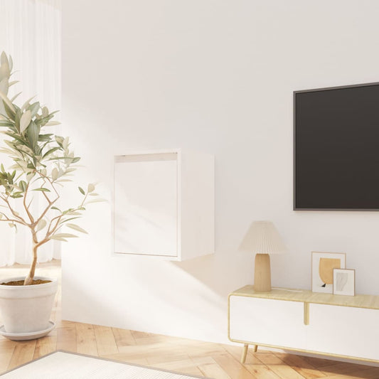 vidaXL Wall Cabinet White 30x30x40 cm Solid Wood Pine