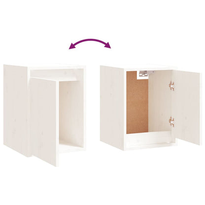 vidaXL Wall Cabinets 2 pcs White 30x30x40 cm Solid Wood Pine