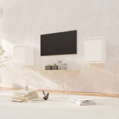 vidaXL Wall Cabinets 2 pcs White 30x30x40 cm Solid Wood Pine