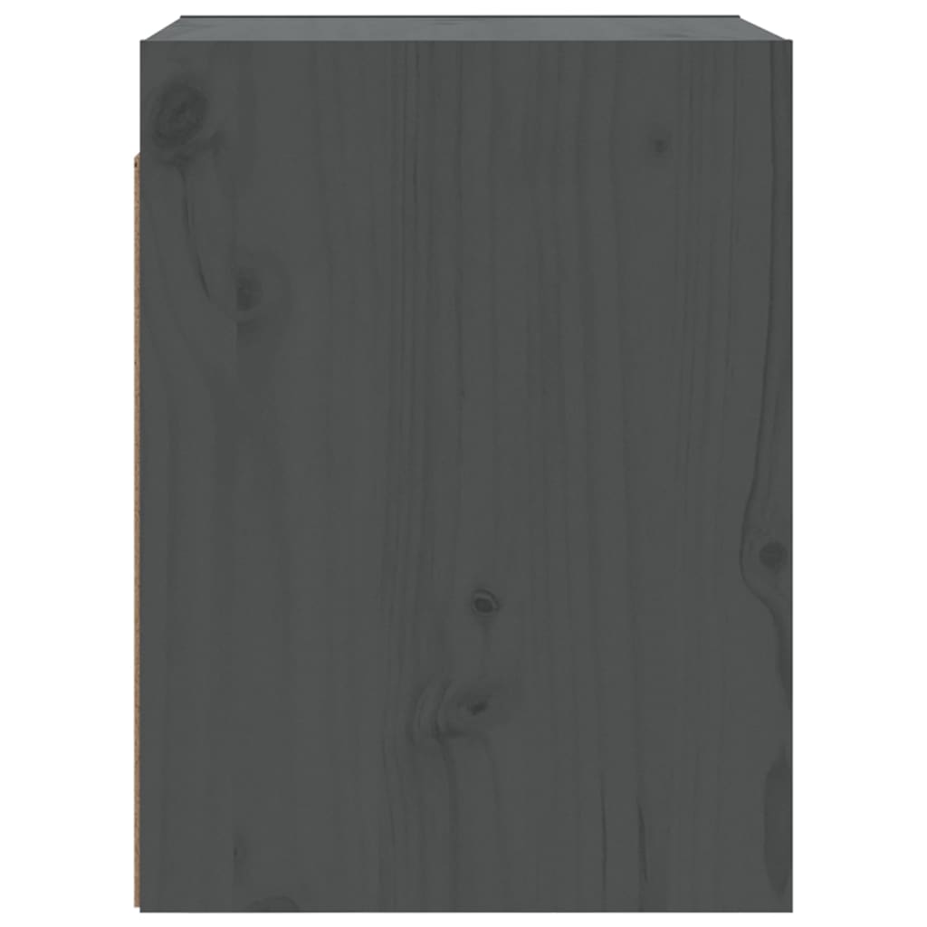vidaXL Wall Cabinets 2 pcs Grey 30x30x40 cm Solid Wood Pine