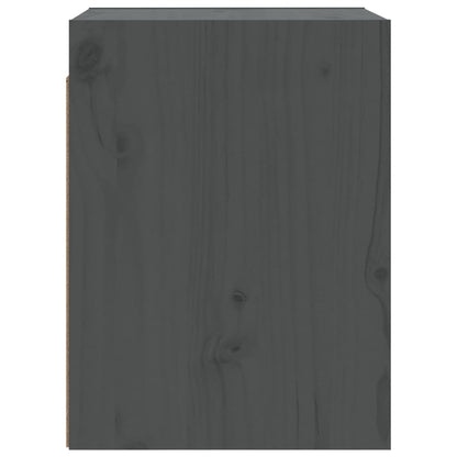 vidaXL Wall Cabinets 2 pcs Grey 30x30x40 cm Solid Wood Pine