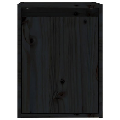 vidaXL Wall Cabinets 2 pcs Black 30x30x40 cm Solid Wood Pine