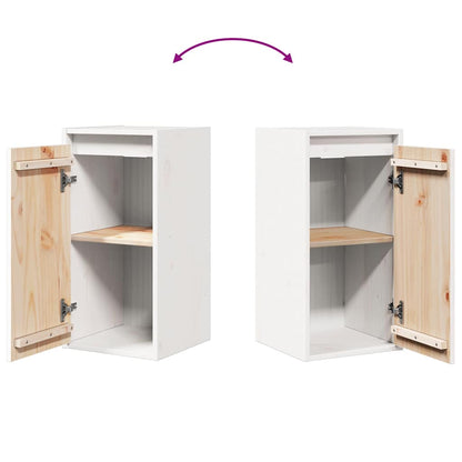 vidaXL Wall Cabinet White 30x30x60 cm Solid Wood Pine