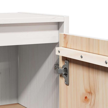 vidaXL Wall Cabinet White 30x30x60 cm Solid Wood Pine