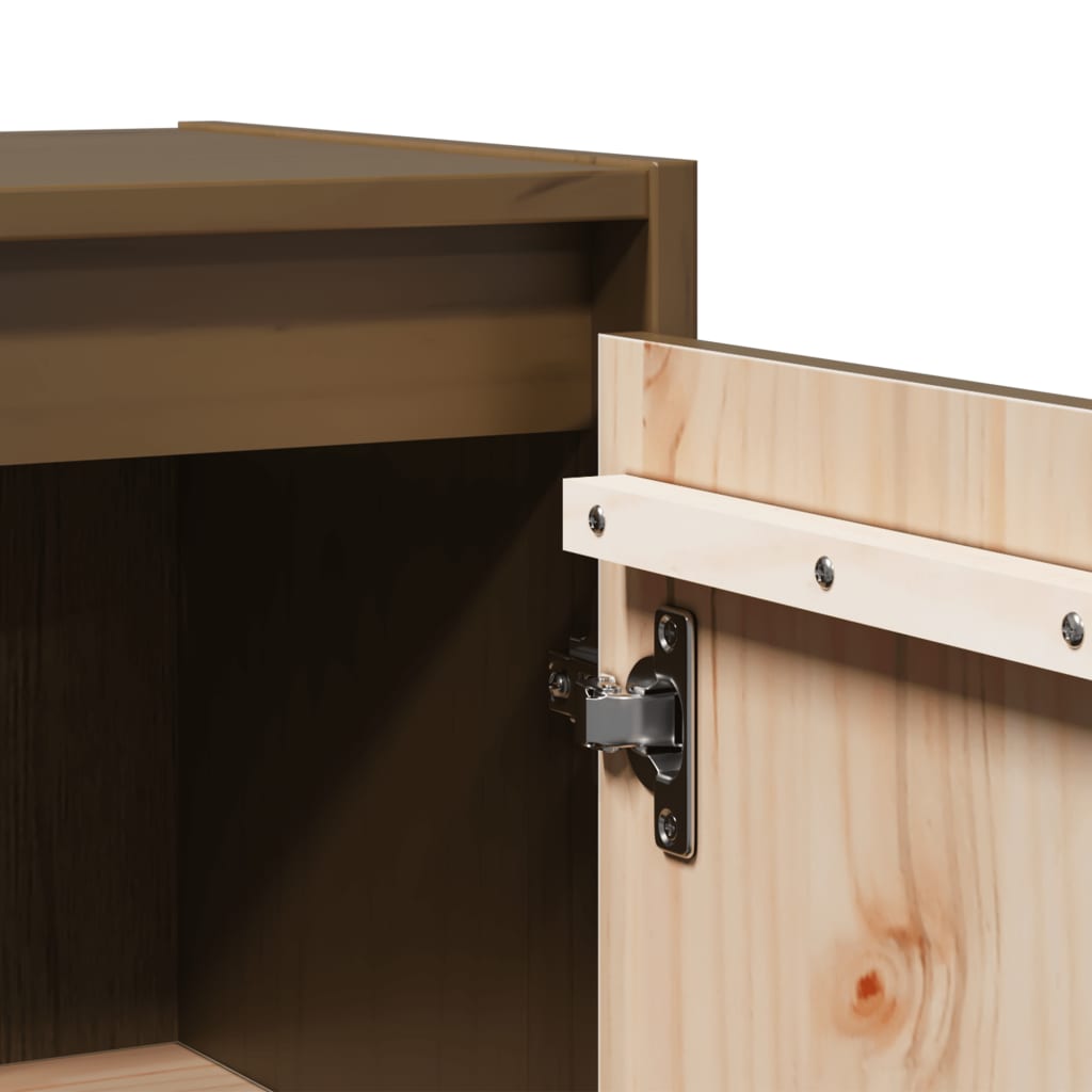 vidaXL Wall Cabinet Honey Brown 30x30x60 cm Solid Wood Pine