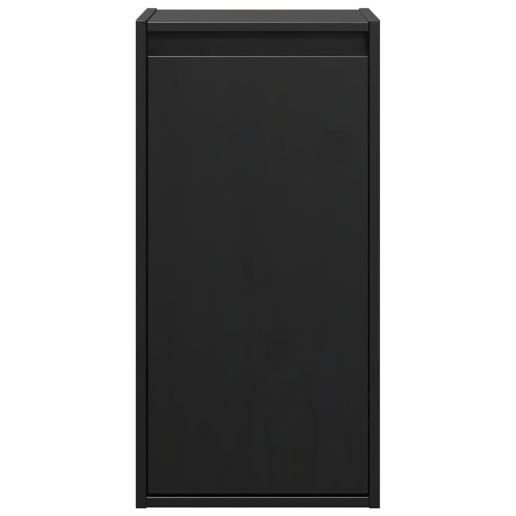 vidaXL Wall Cabinets 2 pcs Black 30x30x60 cm Solid Wood Pine