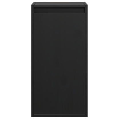 vidaXL Wall Cabinets 2 pcs Black 30x30x60 cm Solid Wood Pine
